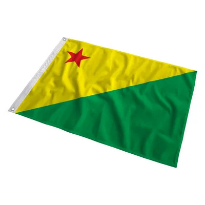 Bandeira do Acre tremulando