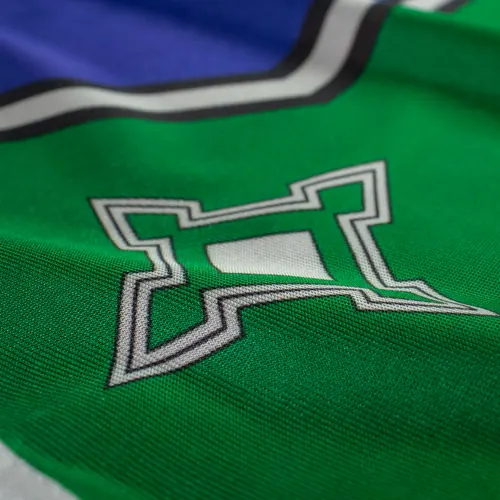 Detalhe das cores da bandeira do Amapá no tecido