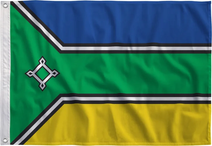 Bandeira do Amapá estampada, vista de frente