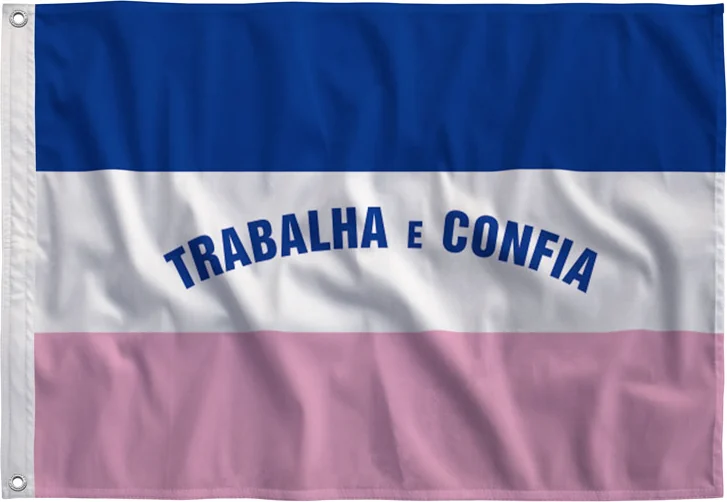 Bandeira do Espírito Santo estampada, vista de frente