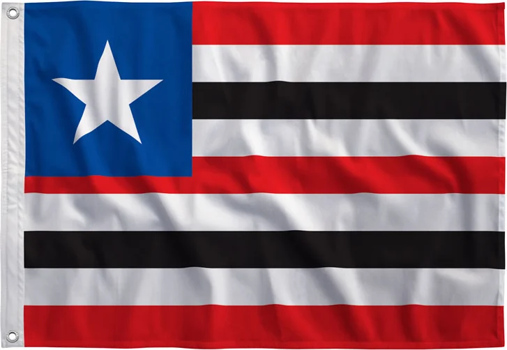 Bandeira do Maranhão estampada, vista de frente